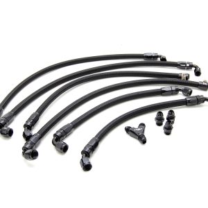 Pre Assembled Parallel Fuel Rail Hose Kit AN6 Regulator